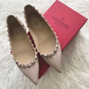 Valentino Patent Rockstud Ballet Flats